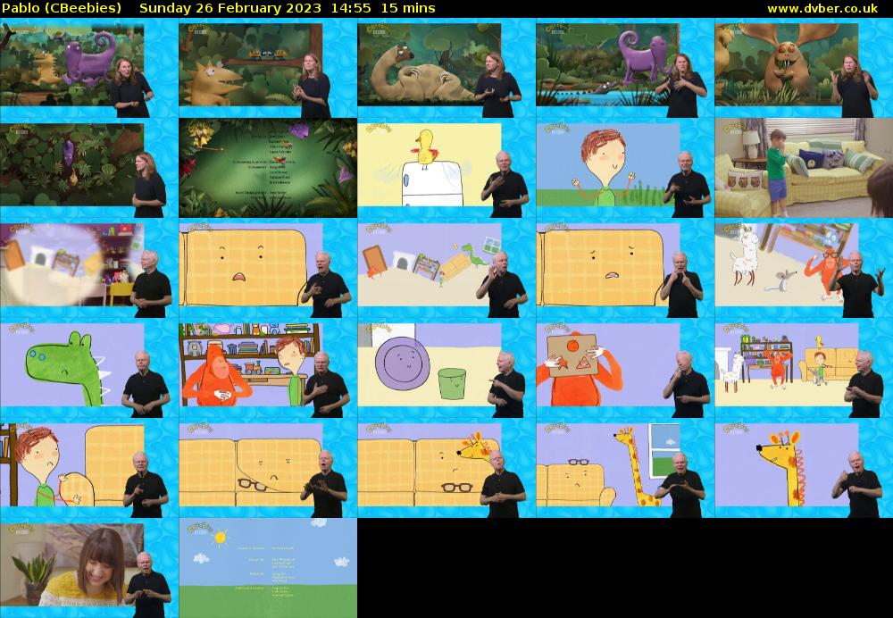Pablo (CBeebies) Sunday 26 February 2023 14:55 - 15:10