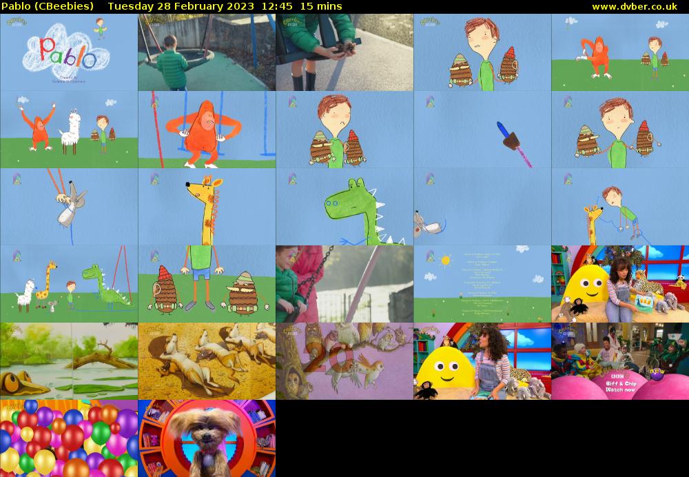Pablo (CBeebies) Tuesday 28 February 2023 12:45 - 13:00