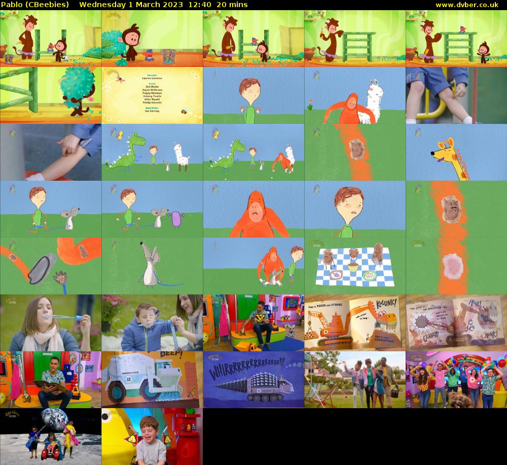 Pablo (CBeebies) Wednesday 1 March 2023 12:40 - 13:00