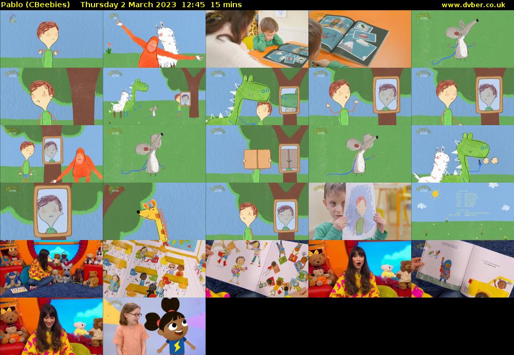 Pablo (CBeebies) Thursday 2 March 2023 12:45 - 13:00