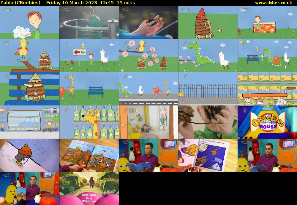 Pablo (CBeebies) Friday 10 March 2023 12:45 - 13:00