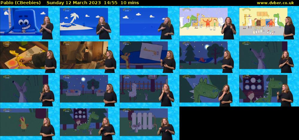 Pablo (CBeebies) Sunday 12 March 2023 14:55 - 15:05