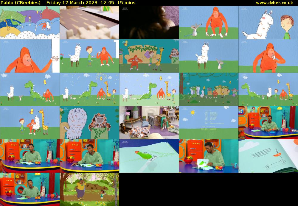 Pablo (CBeebies) Friday 17 March 2023 12:45 - 13:00