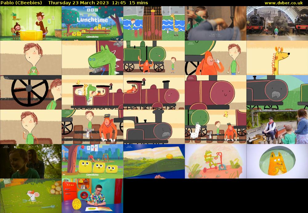 Pablo (CBeebies) Thursday 23 March 2023 12:45 - 13:00