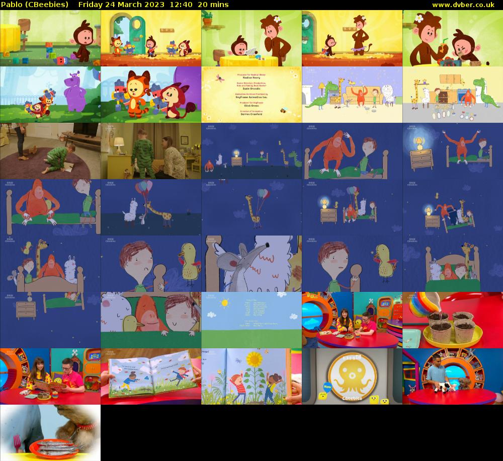 Pablo (CBeebies) Friday 24 March 2023 12:40 - 13:00