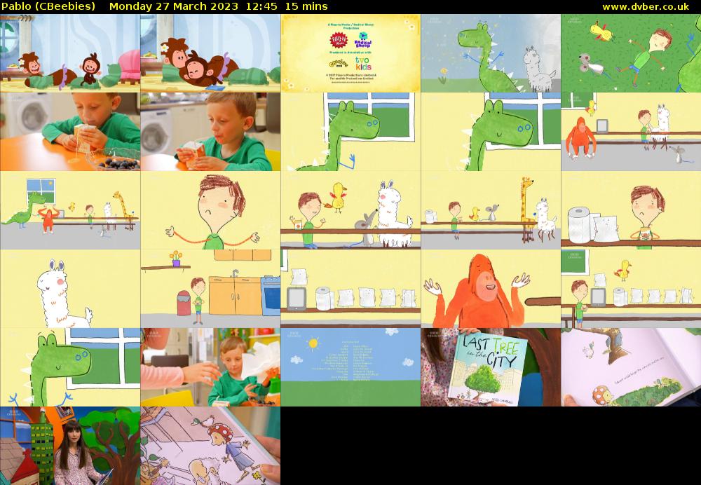 Pablo (CBeebies) Monday 27 March 2023 12:45 - 13:00