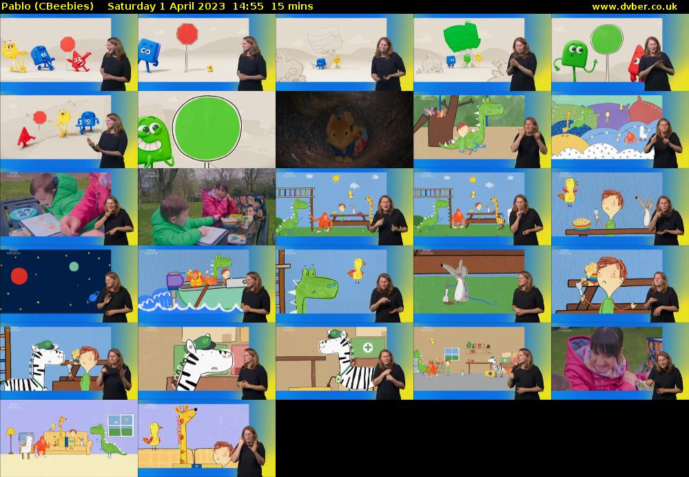 Pablo (CBeebies) Saturday 1 April 2023 14:55 - 15:10