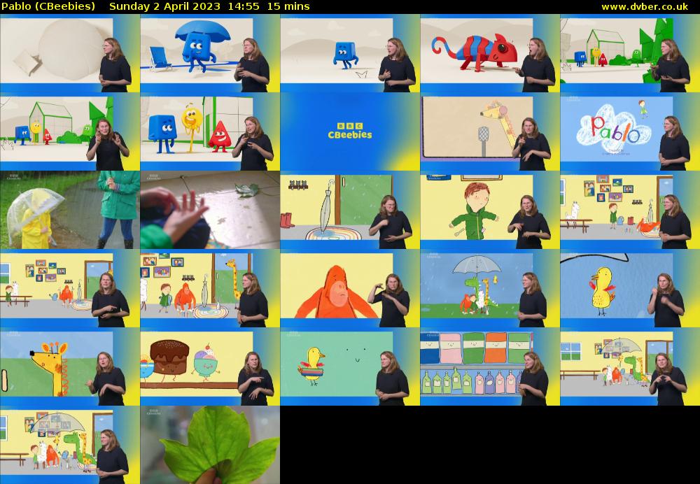 Pablo (CBeebies) Sunday 2 April 2023 14:55 - 15:10