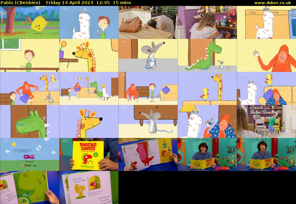 Pablo (CBeebies) Friday 14 April 2023 12:45 - 13:00