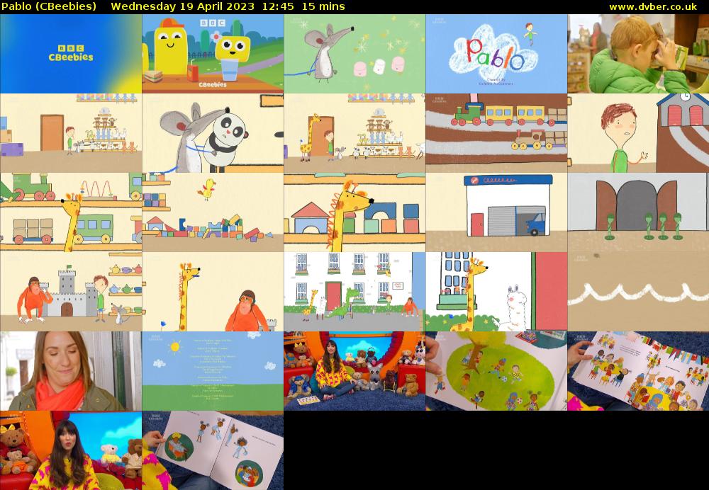 Pablo (CBeebies) Wednesday 19 April 2023 12:45 - 13:00