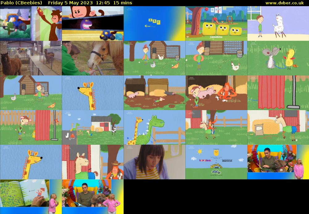 Pablo (CBeebies) Friday 5 May 2023 12:45 - 13:00