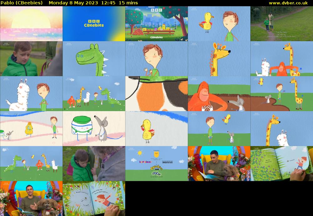Pablo (CBeebies) Monday 8 May 2023 12:45 - 13:00