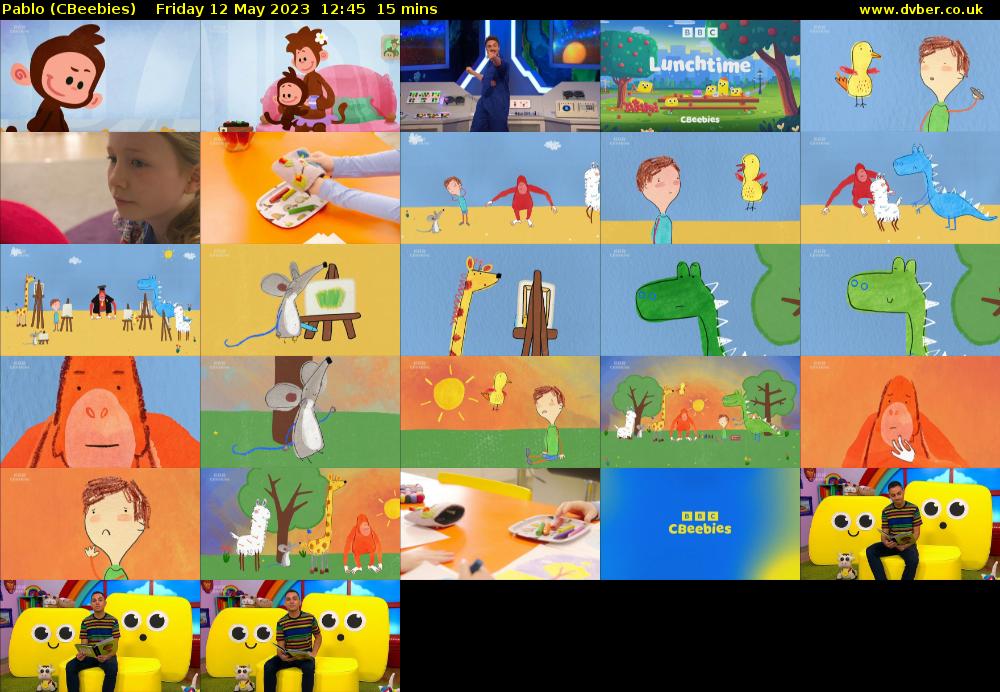 Pablo (CBeebies) Friday 12 May 2023 12:45 - 13:00