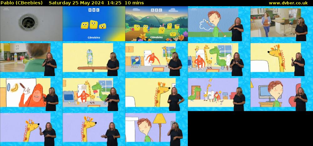 Pablo (CBeebies) Saturday 25 May 2024 14:25 - 14:35