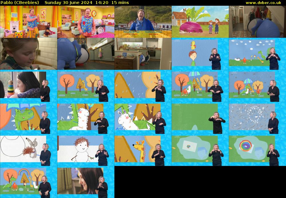 Pablo (CBeebies) Sunday 30 June 2024 14:20 - 14:35
