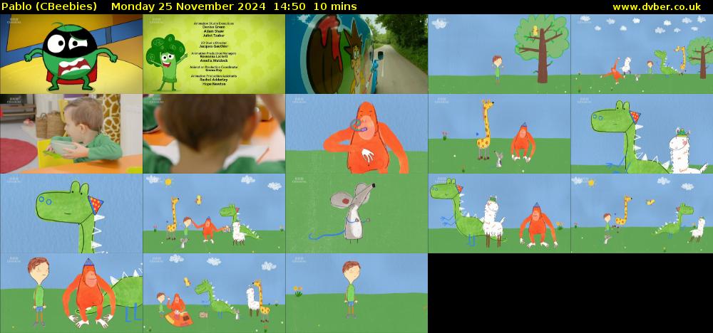 Pablo (CBeebies) Monday 25 November 2024 14:50 - 15:00