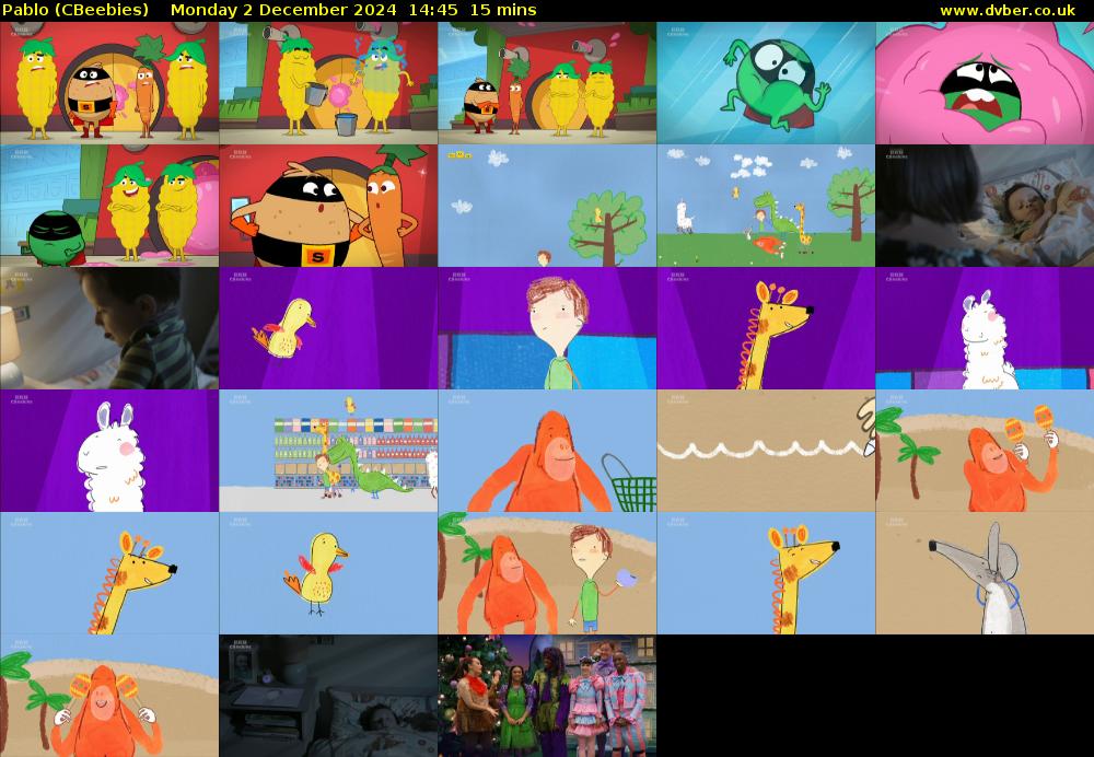Pablo (CBeebies) Monday 2 December 2024 14:45 - 15:00