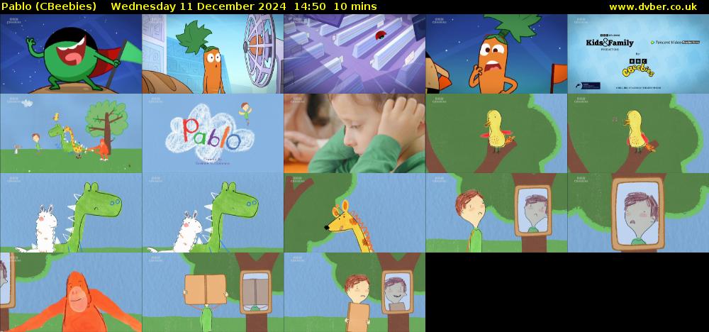 Pablo (CBeebies) Wednesday 11 December 2024 14:50 - 15:00