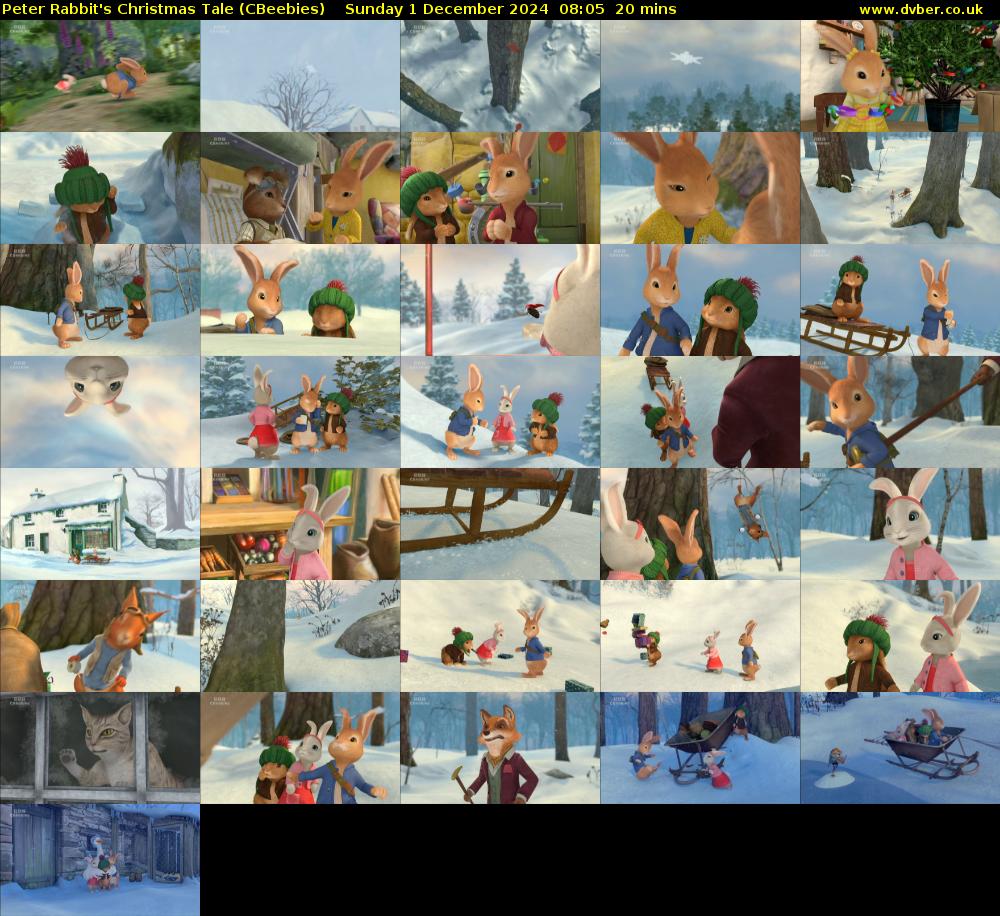 Peter Rabbit's Christmas Tale (CBeebies) Sunday 1 December 2024 08:05 - 08:25