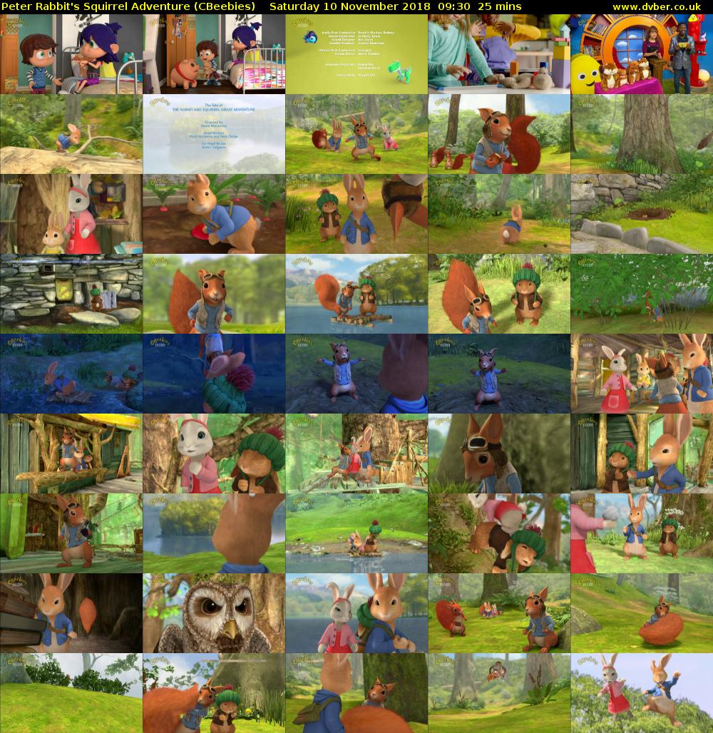 Peter Rabbit's Squirrel Adventure (CBeebies) Saturday 10 November 2018 09:30 - 09:55