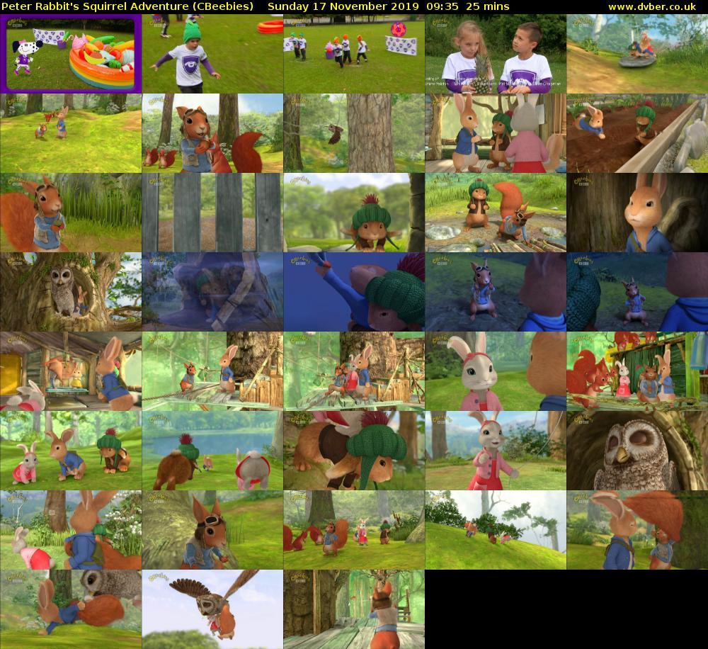 Peter Rabbit's Squirrel Adventure (CBeebies) Sunday 17 November 2019 09:35 - 10:00