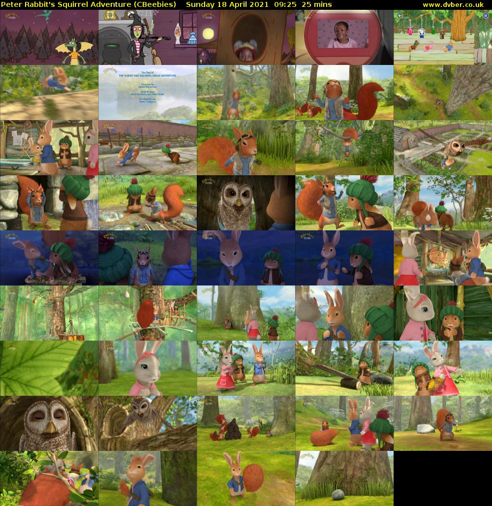 Peter Rabbit's Squirrel Adventure (CBeebies) Sunday 18 April 2021 09:25 - 09:50