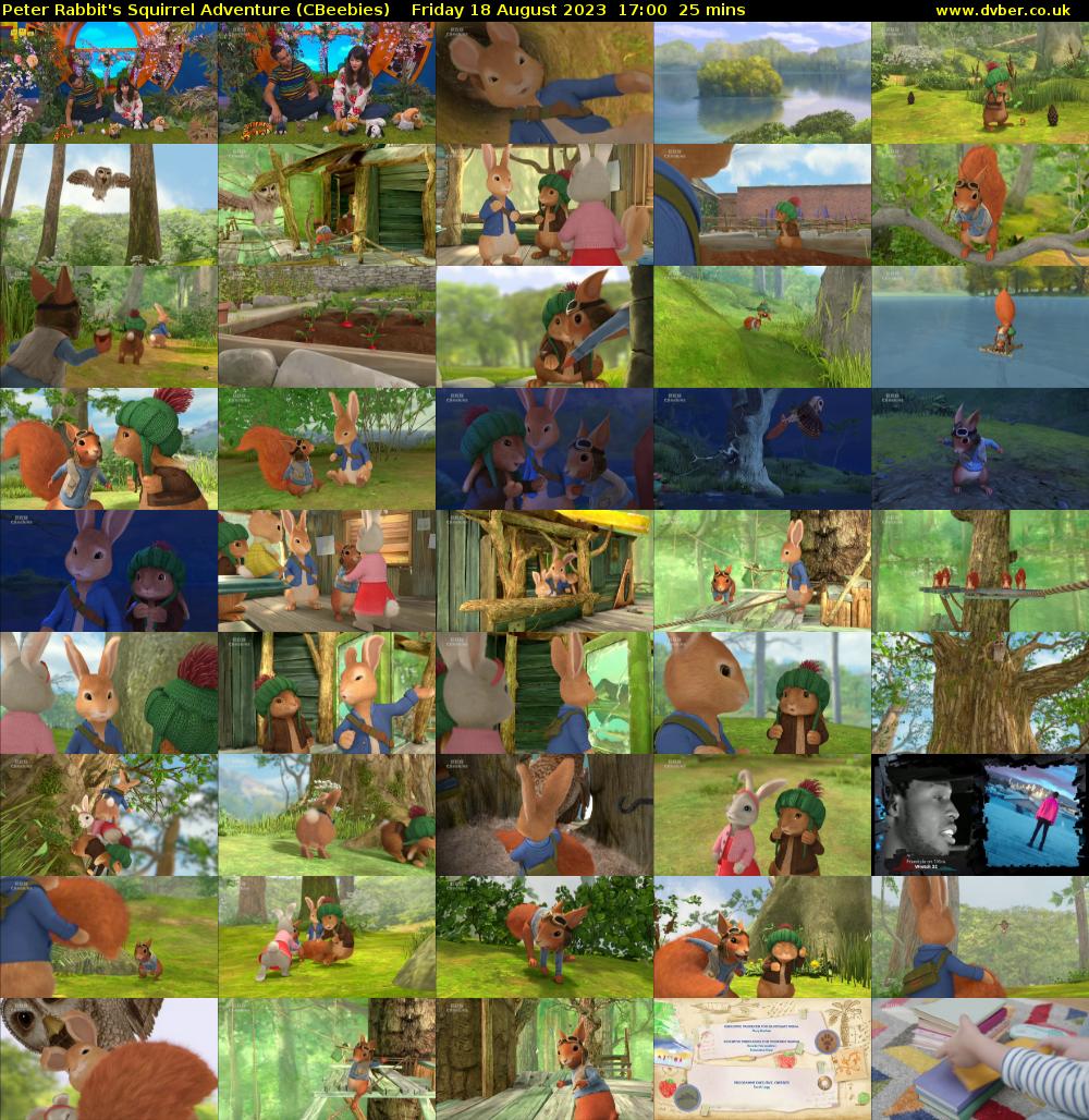 Peter Rabbit's Squirrel Adventure (CBeebies) Friday 18 August 2023 17:00 - 17:25