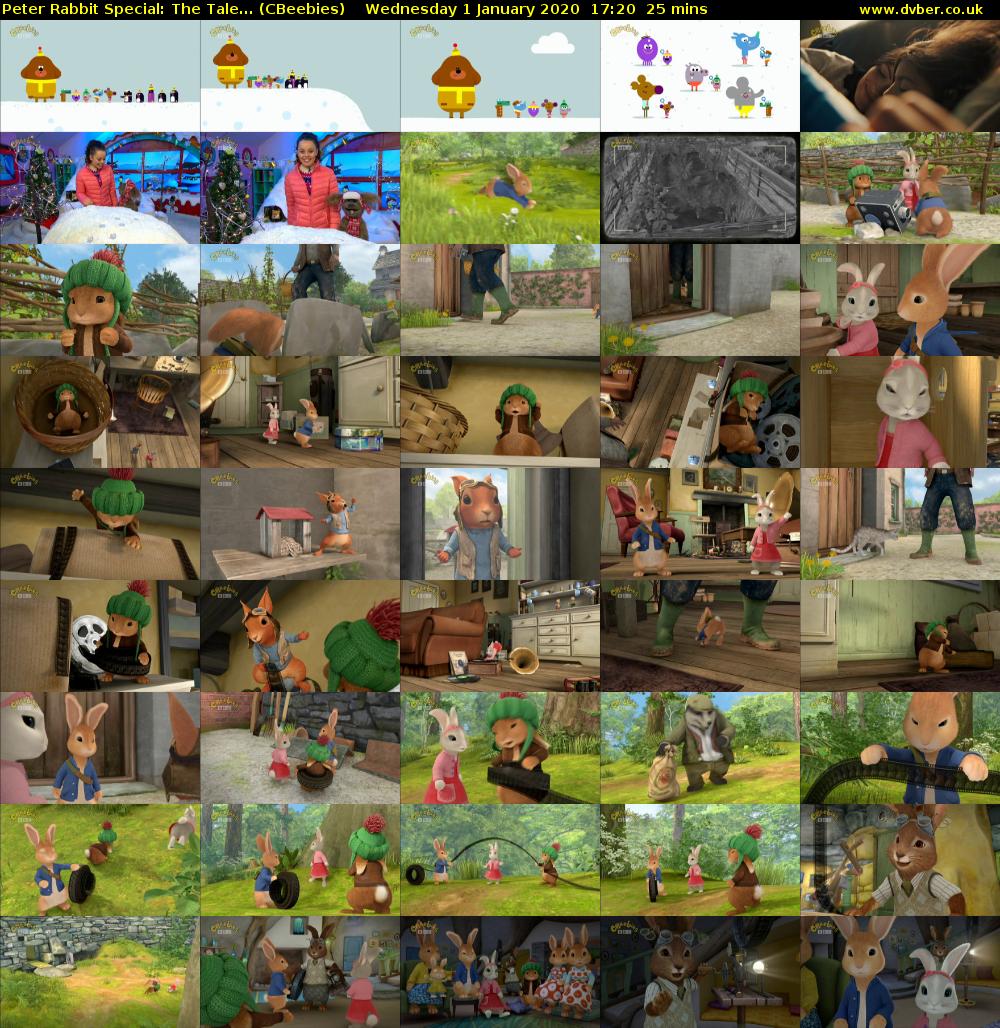 Peter Rabbit Special: The Tale... (CBeebies) Wednesday 1 January 2020 17:20 - 17:45