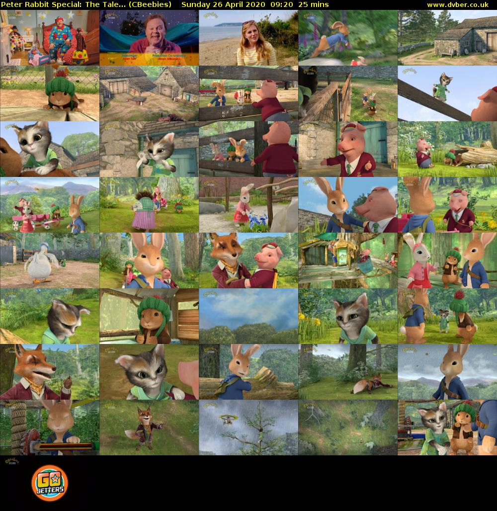Peter Rabbit Special: The Tale... (CBeebies) Sunday 26 April 2020 09:20 - 09:45