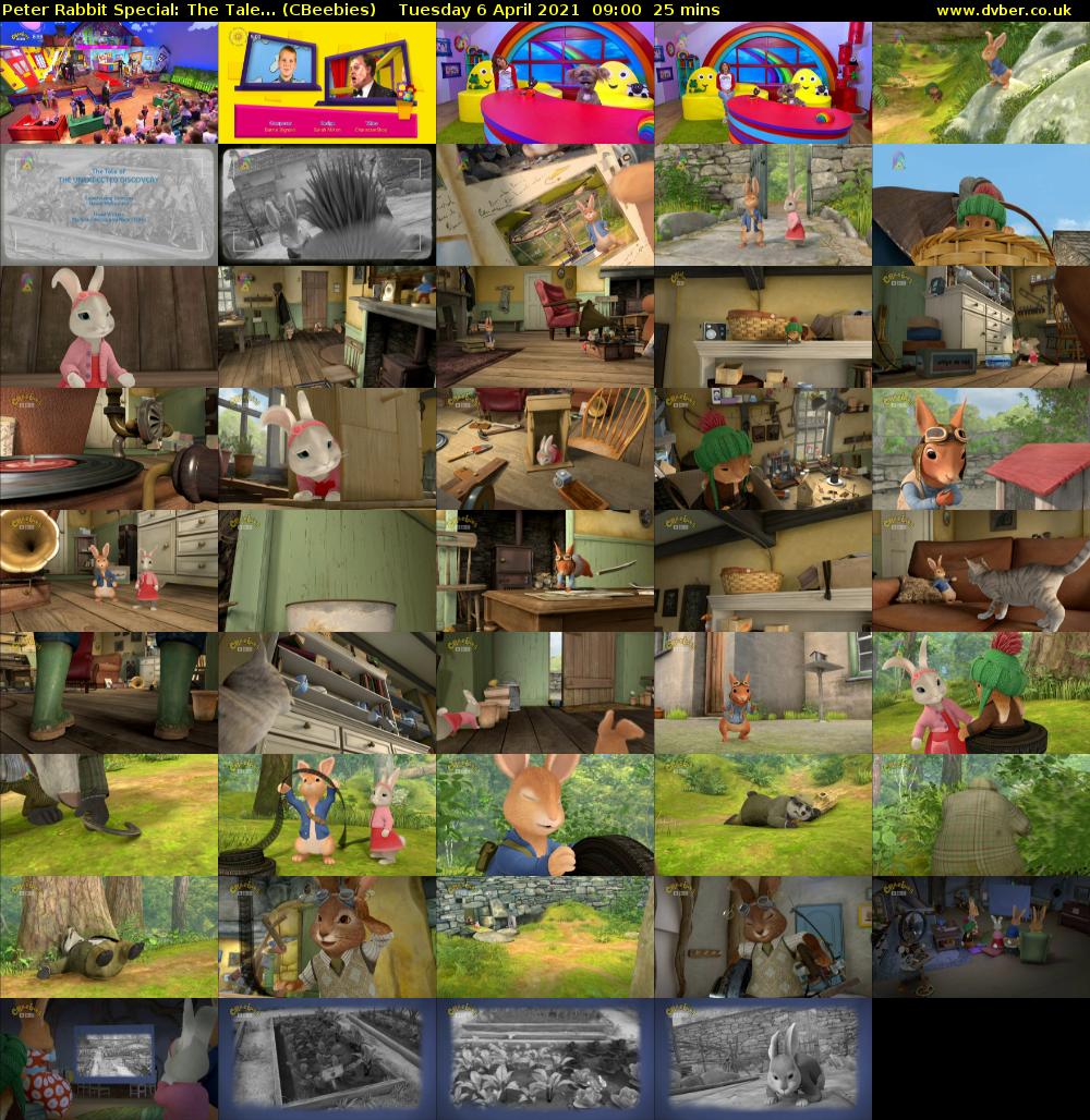 Peter Rabbit Special: The Tale... (CBeebies) Tuesday 6 April 2021 09:00 - 09:25