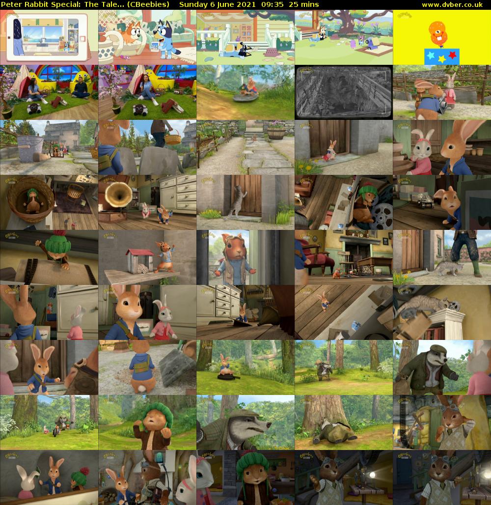 Peter Rabbit Special: The Tale... (CBeebies) Sunday 6 June 2021 09:35 - 10:00