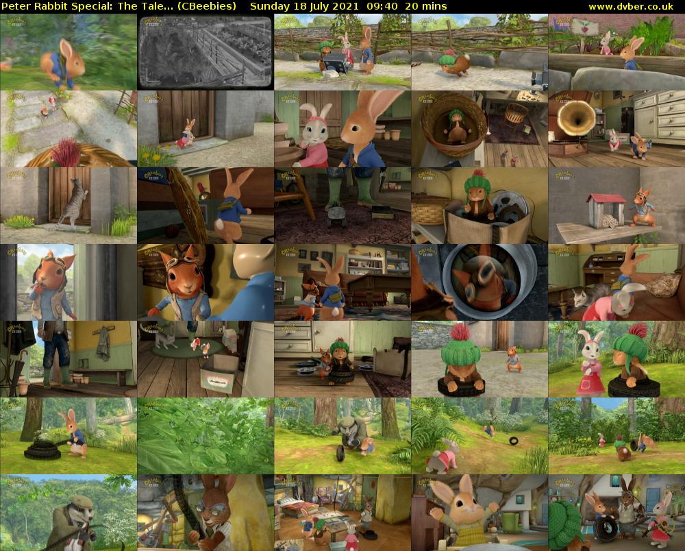 Peter Rabbit Special: The Tale... (CBeebies) Sunday 18 July 2021 09:40 - 10:00