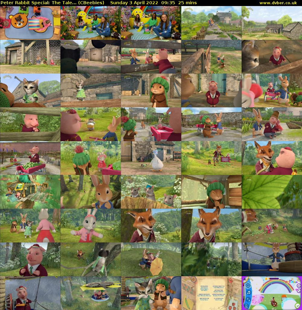 Peter Rabbit Special: The Tale... (CBeebies) Sunday 3 April 2022 09:35 - 10:00