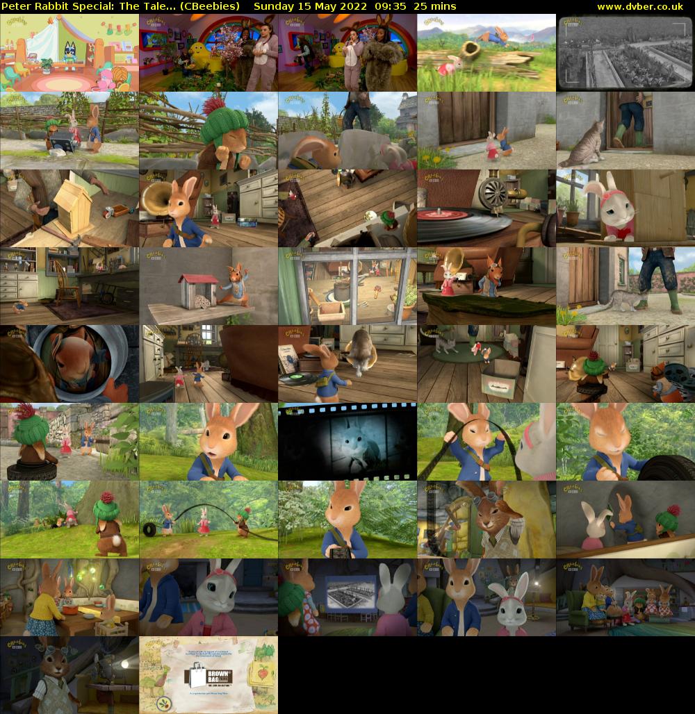 Peter Rabbit Special: The Tale... (CBeebies) Sunday 15 May 2022 09:35 - 10:00