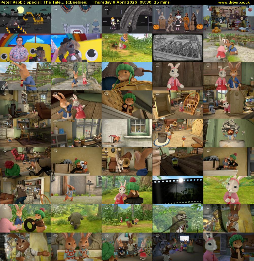 Peter Rabbit Special: The Tale... (CBeebies) Thursday 9 April 2026 08:30 - 08:55