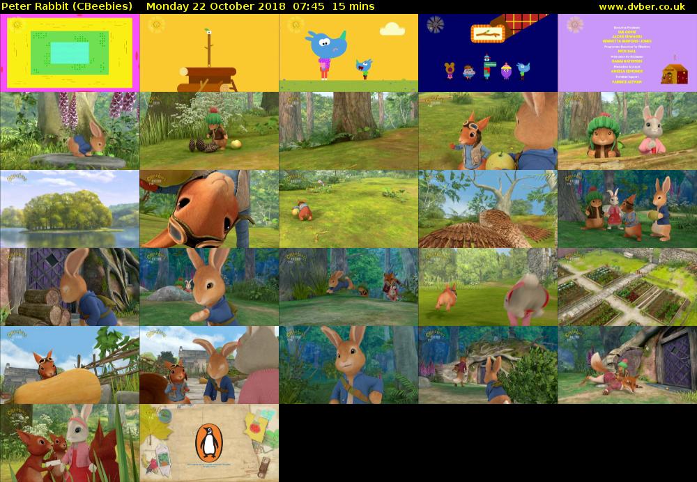 Peter Rabbit (CBeebies) Monday 22 October 2018 07:45 - 08:00