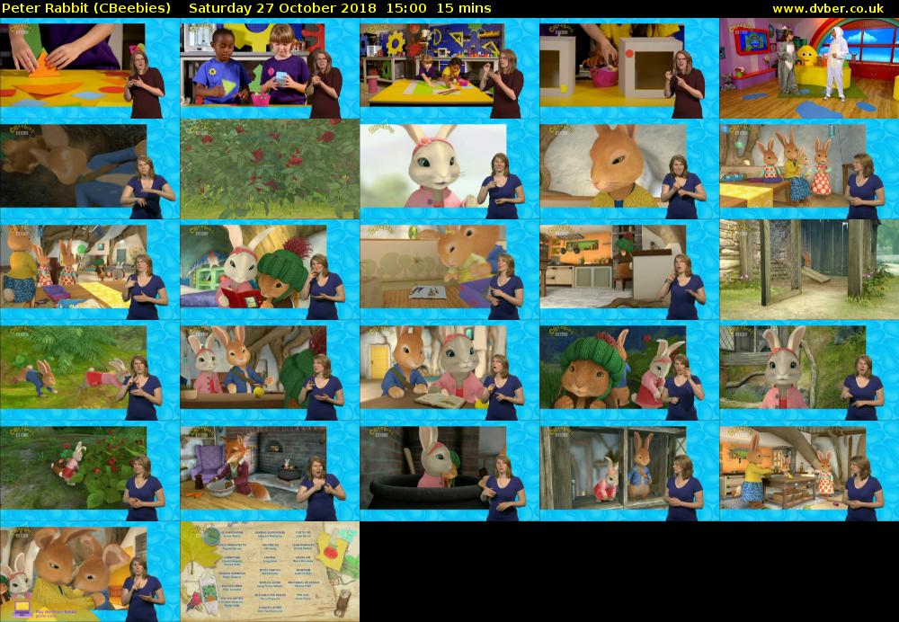 Peter Rabbit (CBeebies) Saturday 27 October 2018 15:00 - 15:15