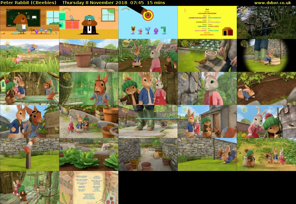 Peter Rabbit (CBeebies) Thursday 8 November 2018 07:45 - 08:00