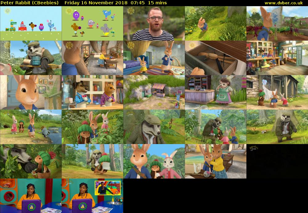 Peter Rabbit (CBeebies) Friday 16 November 2018 07:45 - 08:00