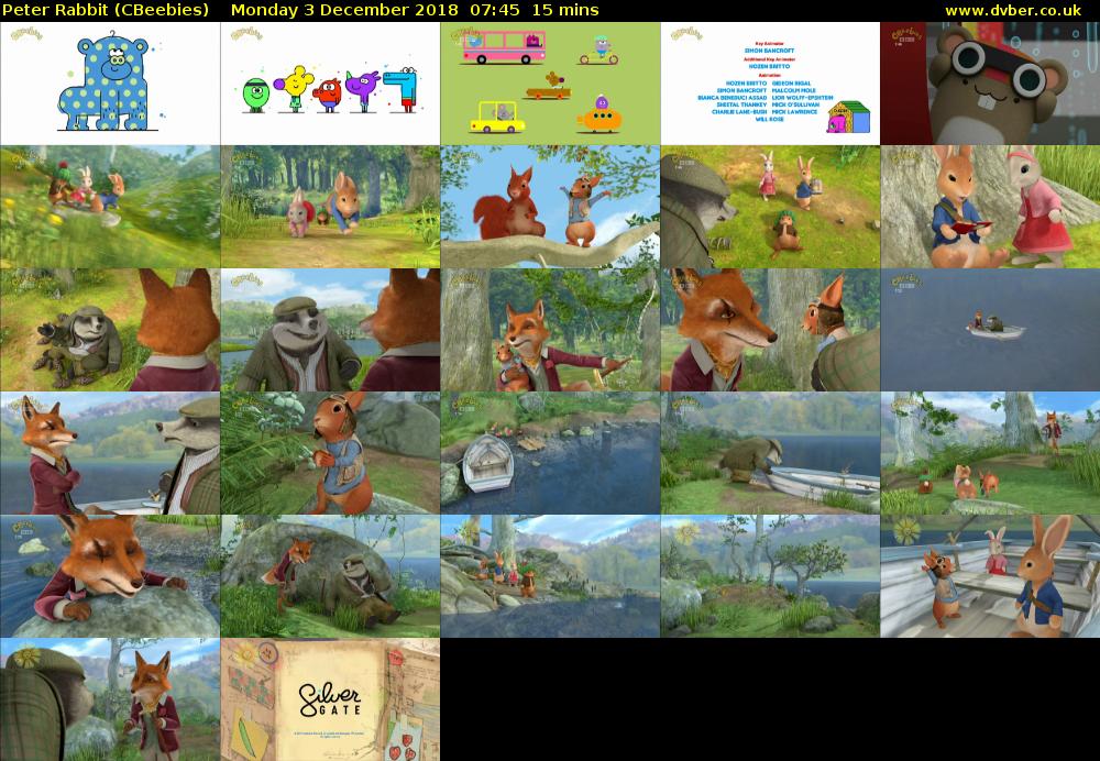 Peter Rabbit (CBeebies) Monday 3 December 2018 07:45 - 08:00