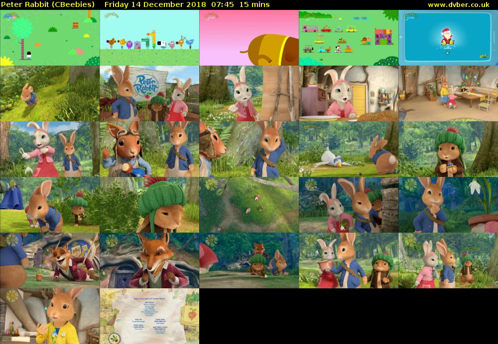 Peter Rabbit (CBeebies) Friday 14 December 2018 07:45 - 08:00