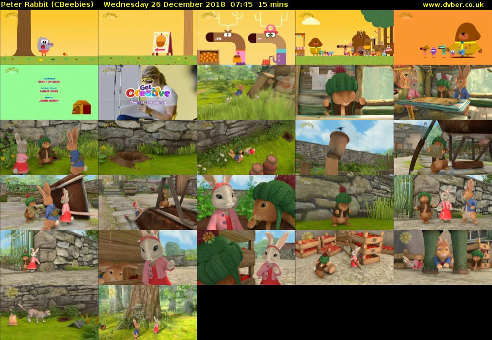 Peter Rabbit (CBeebies) Wednesday 26 December 2018 07:45 - 08:00