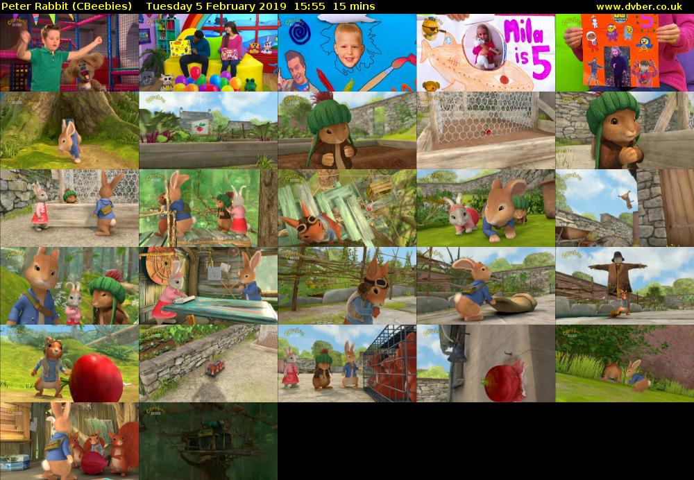 Peter Rabbit (CBeebies) Tuesday 5 February 2019 15:55 - 16:10