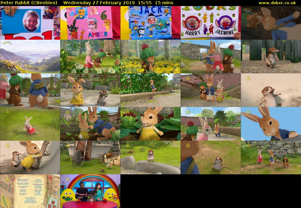 Peter Rabbit (CBeebies) Wednesday 27 February 2019 15:55 - 16:10