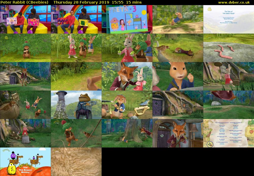 Peter Rabbit (CBeebies) Thursday 28 February 2019 15:55 - 16:10