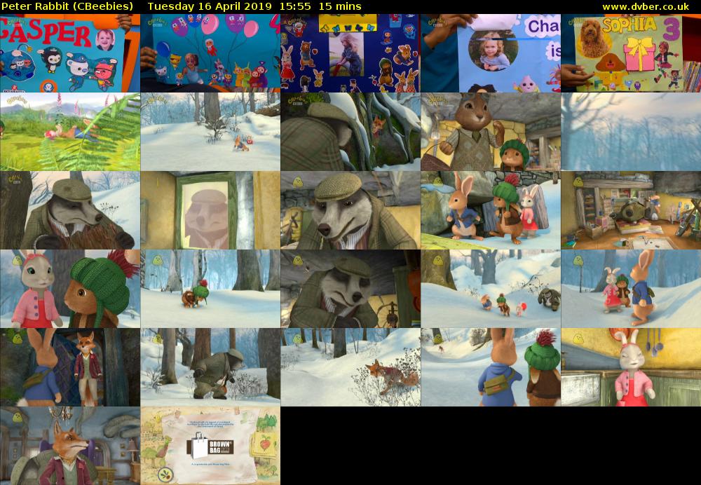 Peter Rabbit (CBeebies) Tuesday 16 April 2019 15:55 - 16:10