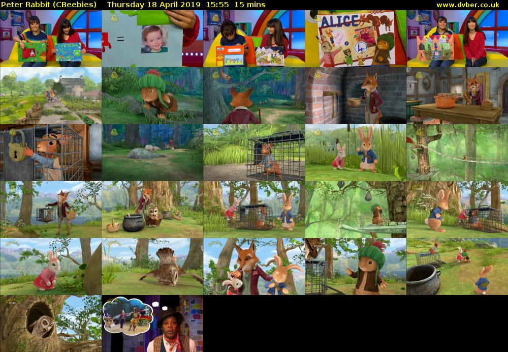 Peter Rabbit (CBeebies) Thursday 18 April 2019 15:55 - 16:10