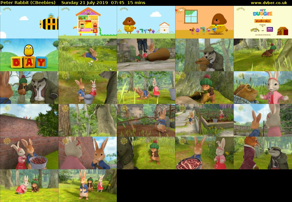 Peter Rabbit (CBeebies) Sunday 21 July 2019 07:45 - 08:00