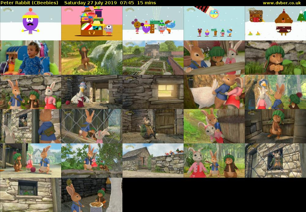 Peter Rabbit (CBeebies) Saturday 27 July 2019 07:45 - 08:00