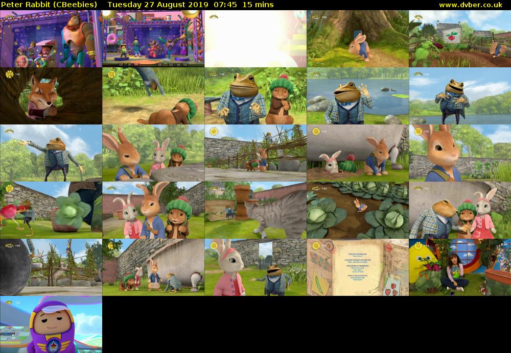 Peter Rabbit (CBeebies) Tuesday 27 August 2019 07:45 - 08:00